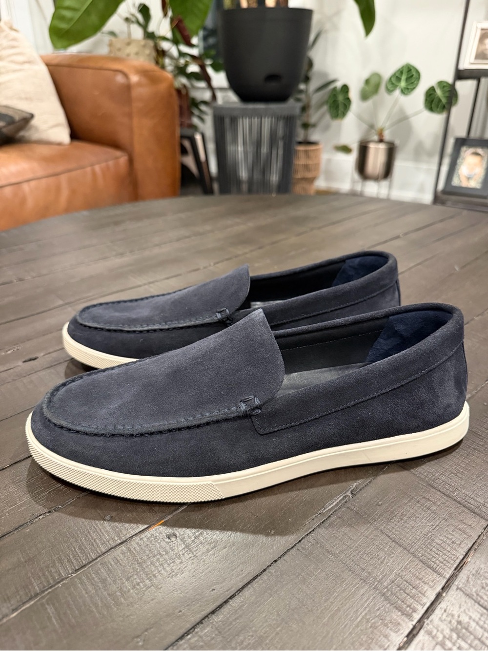 🔥 VINCE 🔥 Men's Sonoma Blue Suede Loafers New W/O Box Size 8.5